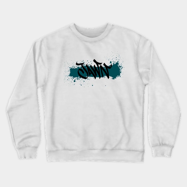 Jawn Tag - Black Crewneck Sweatshirt by Tailgate Team Tees